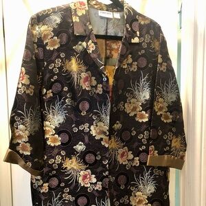 Chico’s Vintage Asian print blazer Size Large